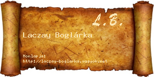 Laczay Boglárka névjegykártya